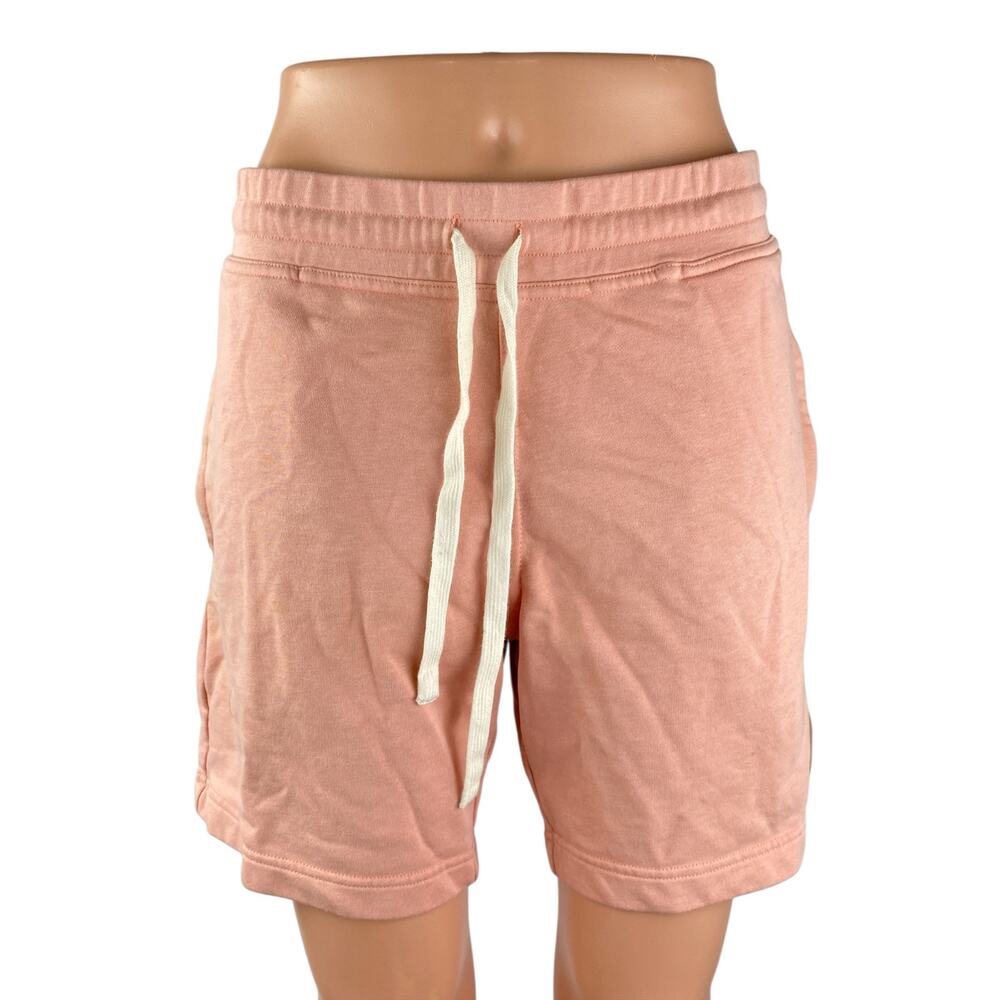 Eubi Women's Pink Cotton High Rise Casual Activewear Athletic Sweat Shorts Sz M